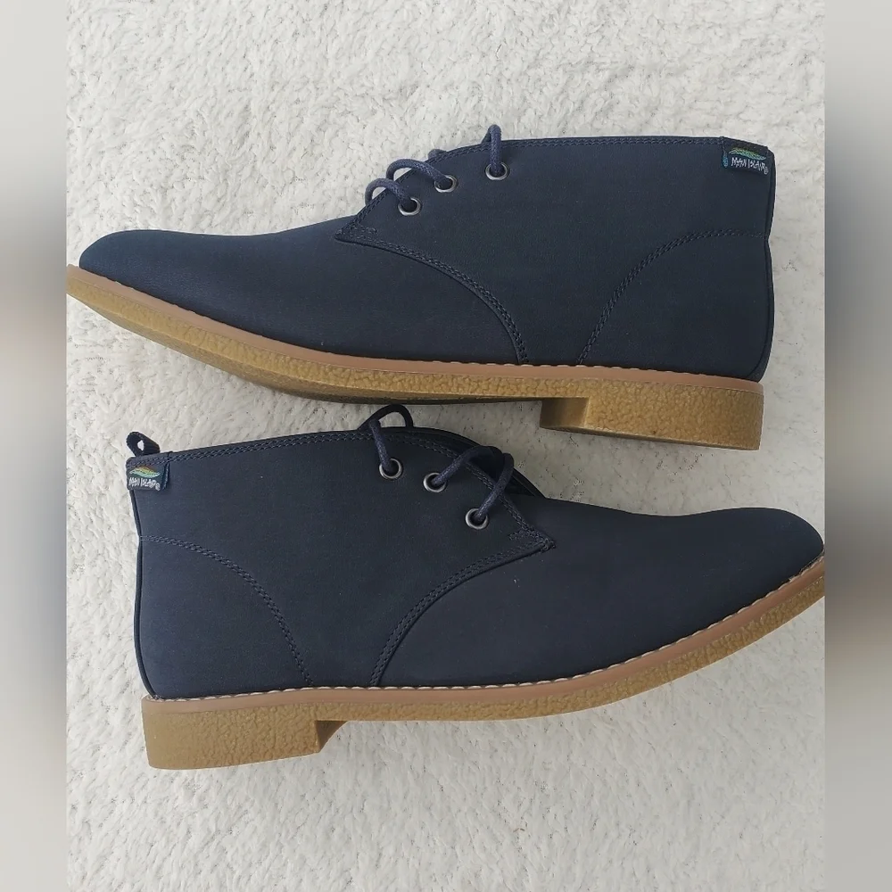 Maui Island Dylan Navy Blue chunky Boho Women's Ankle Boots‎ Size 8M